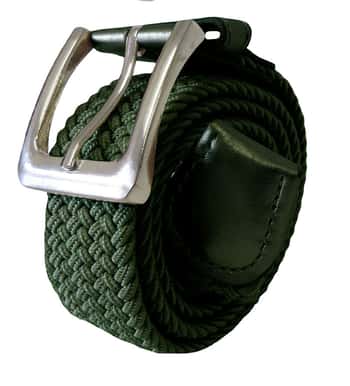 Unisex Elastic Stretch Braided Belts - Green