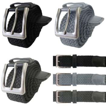 Unisex Stretch Belt Assortment - Black, Grey, & Dark Grey