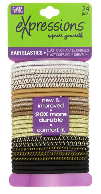 Elastic Hair Bands - 24-Pack