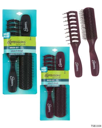 Styling Hair Detangling Brush Set - 2-Pack
