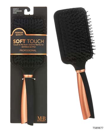 Premium Detangling Paddle Hair Brush w/ Embroidered Metallic Copper