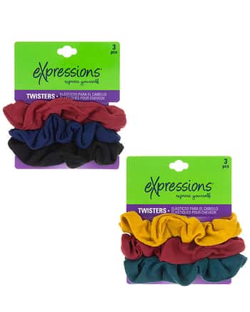 Fashion Hair Scrunchies - Autumn Colors - 3-Pack