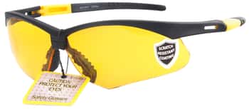 Yellow Tinted Work Safety Glasses