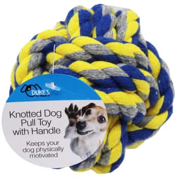 Knotted Rope Dog Pet Fetch Ball