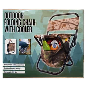 Outdoor Folding Chair with Cooler Bag