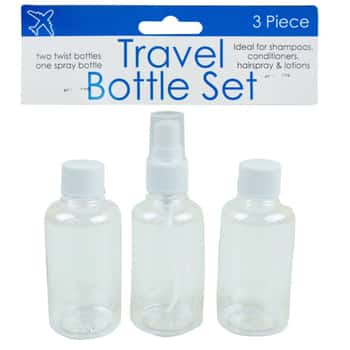 Travel Twist Top &amp; Spray Bottle Set