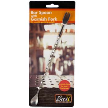 Bar Spoon with Garnish Fork