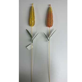 Yard Stake Harvest Corn Metal 24in 2ast Colors/harvest Ht
