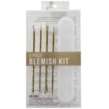lifestyle products 5 piece blemish tool set in gold chrome