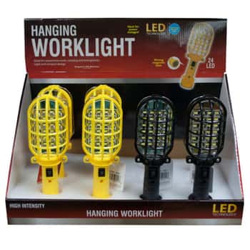 Hanging LED Worklight with Magnetic Base Countertop Display