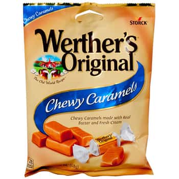 Werther's Original Chewy Caramel 2.4 Oz Peg Bag