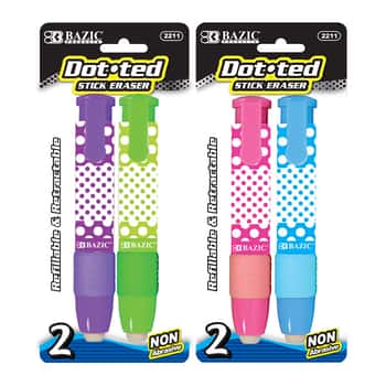 Retractable Stick Erasers (2/Pack)