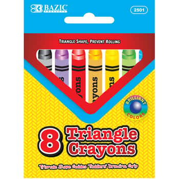 8 Color Premium Quality Super Jumbo Triangle Crayon