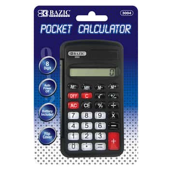 8-Digit Pocket Size Calculator w/ Flip Cover