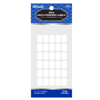 1/2" X 3/4" White Multipurpose Label (510/Pack)