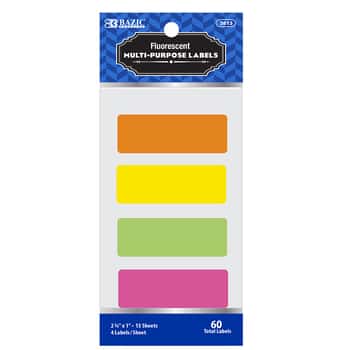 2 3/4" X 1" Fluorescent Multipurpose Label (60/Pack)