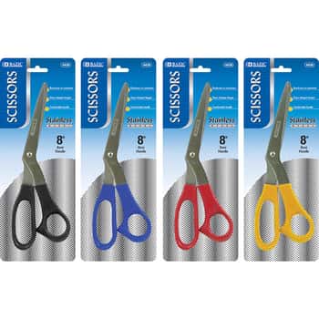 8" Bent Handle Stainless Steel Scissors