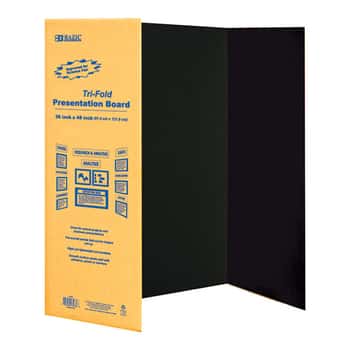 36" X 48" Black Tri-Fold Corrugated Presentation Board