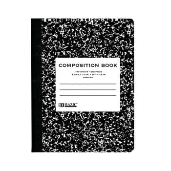 Unruled 100 Ct. Black Marble Composition Book