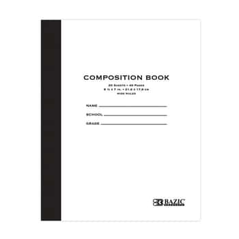20 Ct. 8.5" X 7" Manila Cover Composition Book