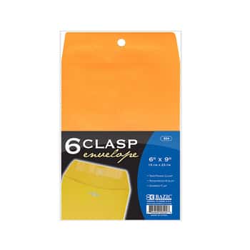 6" X 9" Clasp Envelope (6/Pack)