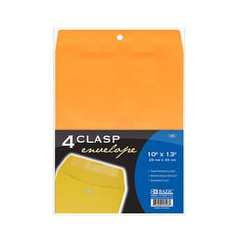 10"  X 13" Clasp Envelope (4/Pack)