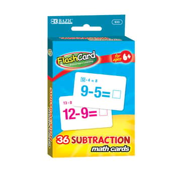 Subtraction Flash Cards (36/Pack)