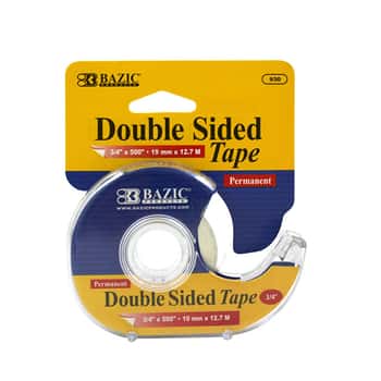 3/4" X 500" Double Sided Permanent Tape w/ Dispenser