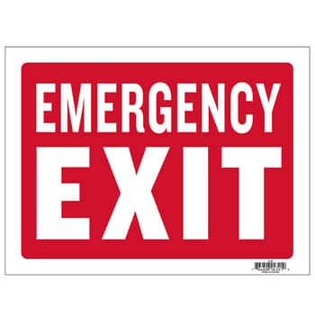9" X 12" Emergency Exit Sign