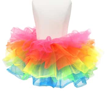 Girl's Neon Ruffle 5 Layers Skirt
