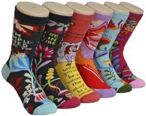 Women's Novelty Crew Socks - Fantasy Print - Size 9-11