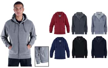 Men's Heathered Fleece Hooded Sweatshirts w/ Zipper - Choose Your Color(s)