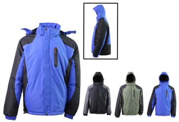 Men's Wind Breaker Winter Jackets w/ Detachable Hood - Choose Your Color(s)