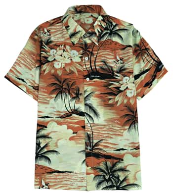 Men's Hawaiian Shirts - Orange - Sizes Small-2XL