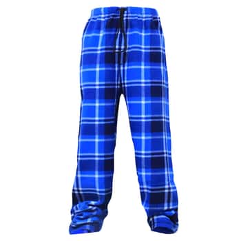 Men's Plaid Flannel Pajama Pants - Blue - Sizes Small-2XL