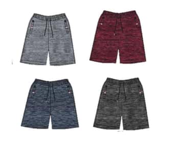 Men's Fleece Heathered Basketball Shorts w/ Adjustable Waistband & Cargo Pockets - Choose Your Color(s)