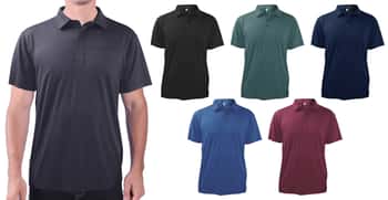 Men's Jacquard Mesh Polo T-Shirts - Choose Your Color(s)