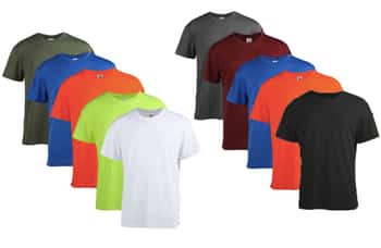 Men's Short-Sleeve Performance T-Shirts w/ Poly Jacquard Mesh Detail - Choice Your Color(s) & Size(s)