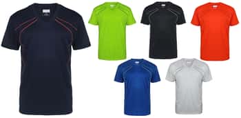 Men's V-Neck Performance Sport T-Shirts - Choose Your Color(s)