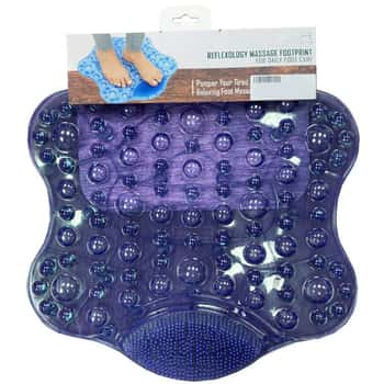 Soothe By Apana Reflexology Foot Massaging Mat with Foot Scrubber in Blue
