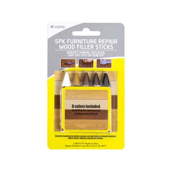 Wood Filler Sticks Rapid Remedy Touchup 5pk Colors/12pc Mdsg Strpfurniture Artwork Blister