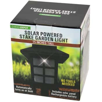 Square Head Rechargeable Solar Garden Stake Light
