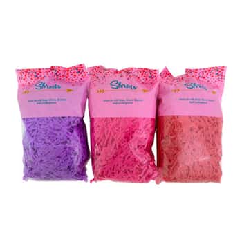 Shreds Tissue 50g Red/hot Pink/purple Val Peggable Prtd Polybag