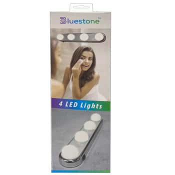 BlueStone Lit Home 4 LED Bulb Silver Vanity Light Strip