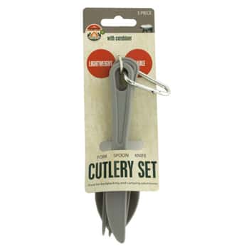 Camping Cutlery Set with Carabiner