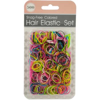 Snag-Free Colored Hair Elastics Set