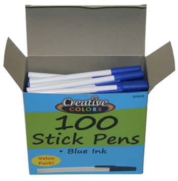 Blue Ballpoint Pens - 100-Packs