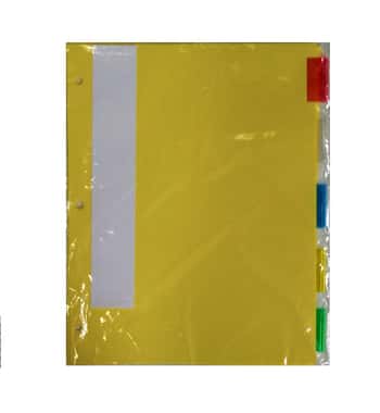 Yellow Index Dividers - 5 Tab