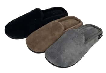 Men's Microsuede Slip-On Bedroom Slippers w/ Soft Footbed - Choose Your Size(s)