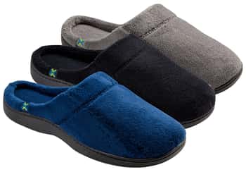 Men's Plush Clog Slippers - Solid Colors
